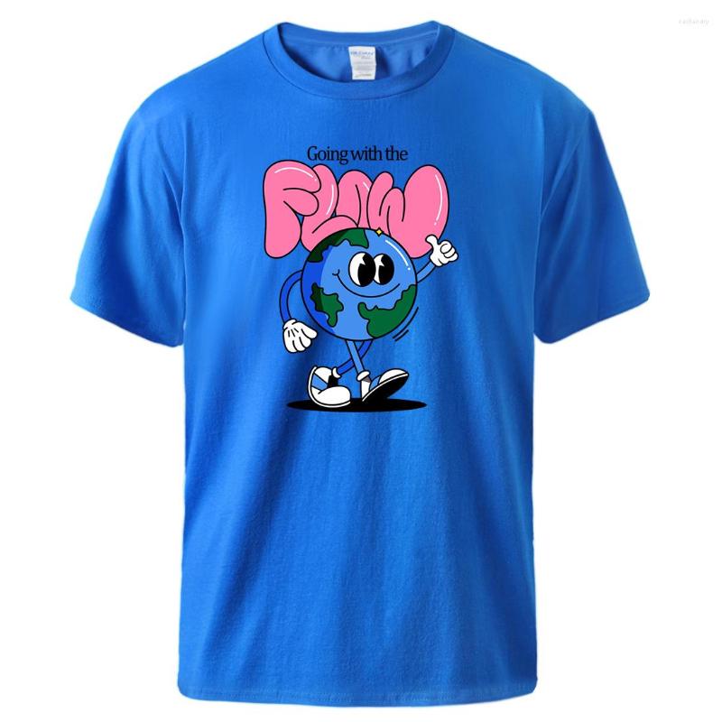 Men' T Shirts Going With The Earth Cartoon & Slogan Graphic T-Shirt Male Cotton Vintage Tshirts Soft Breathable Tops Image Creative Tee, Blue
Men' T Shirts Going With The Earth Cartoon & Slogan Graphic T-Shirt Male Cotton Vintage Tshirts Soft Breathable Tops Image Creative Tee, Blue