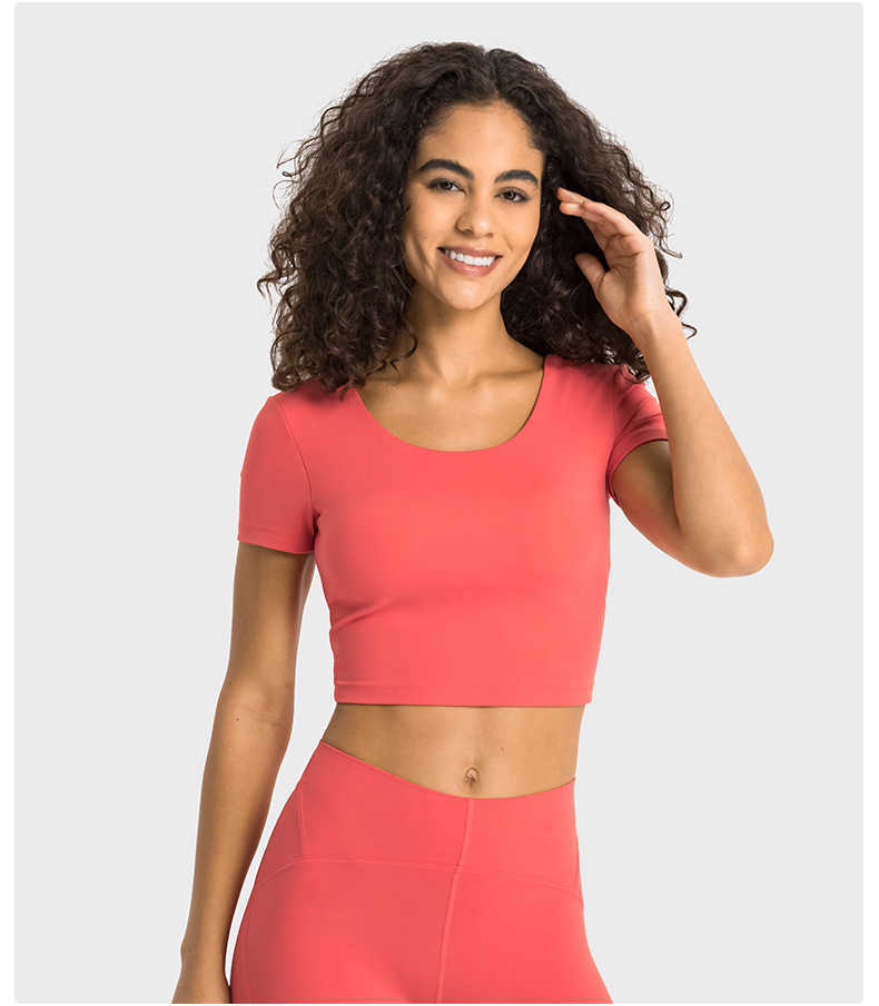 Yoga Shirt Women's Short Sleeve Top Shirts Yoga Sport Fitness Crop Gym Womens Clothing Outdoor Jogging T-shirt Sportswear Top Summer L-23, Lily green
Yoga Shirt Women's Short Sleeve Top Shirts Yoga Sport Fitness Crop Gym Womens Clothing Outdoor Jogging T-shirt Sportswear Top Summer L-23, Lily green