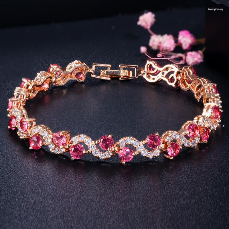 Link Bracelets Trendy Gold Color White Cubic Zirconia Stone Dark Blue Crystal Bracelet For Women Jewelry Gift
Link Bracelets Trendy Gold Color White Cubic Zirconia Stone Dark Blue Crystal Bracelet For Women Jewelry Gift