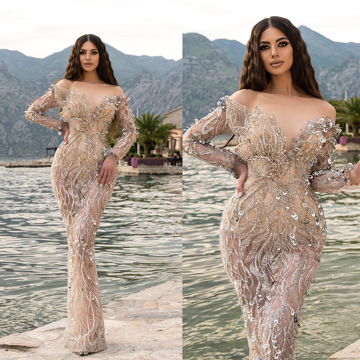 Gorgeous Mermaid Prom Dresses Art Deco-inspired Neck Off the Shoulder Applicants Sequins Long Sleeves Floor Length Custom Made Plus Size Party Dress Vestido De Noite, Silver
Gorgeous Mermaid Prom Dresses Art Deco-inspired Neck Off the Shoulder Applicants Sequins Long Sleeves Floor Length Custom Made Plus Size Party Dress Vestido De Noite, Silver