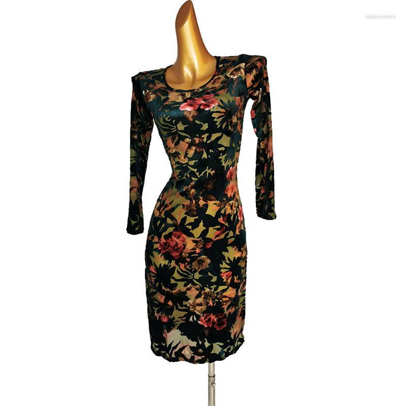 Stage Wear High-end Velvet Women Latin Dance Dress Adult High Split Long Sleeve Costumes, Jasper
Stage Wear High-end Velvet Women Latin Dance Dress Adult High Split Long Sleeve Costumes, Jasper