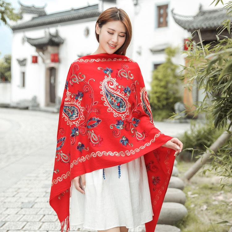 Scarves Wrap Women Shawls Autumn Pashmina Tassels Chal Embroidery Flower Mujer Bufanda Echarpes Soft Cape Poncho
Scarves Wrap Women Shawls Autumn Pashmina Tassels Chal Embroidery Flower Mujer Bufanda Echarpes Soft Cape Poncho