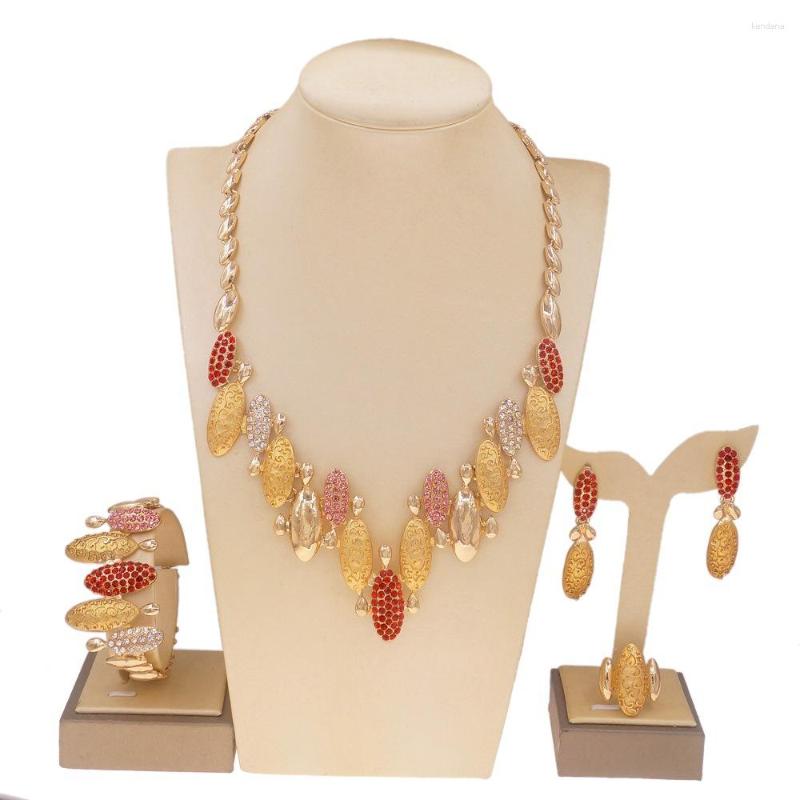 Necklace Earrings Set Dubai Alloy Bracelet Ring Jewelry Of Four For Women DD10257, Picture shown
Necklace Earrings Set Dubai Alloy Bracelet Ring Jewelry Of Four For Women DD10257, Picture shown