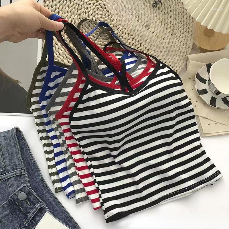 Women's Tanks Korea Style Cotton Striped Camisole Female Summer Cross Strap Built In Bra Girl Camis Women Skinny Tank Top Drop, Green
Women's Tanks Korea Style Cotton Striped Camisole Female Summer Cross Strap Built In Bra Girl Camis Women Skinny Tank Top Drop, Green