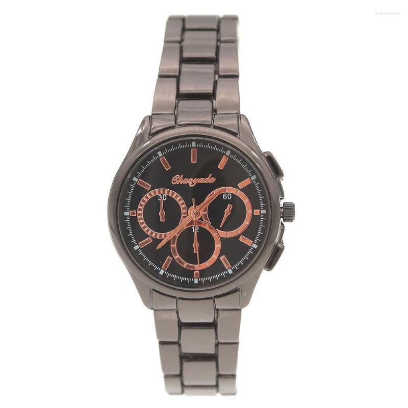 Wristwatches Fashion Faux Chronograph Plated Classic Quartz Ladies Watch Women Crystals Relogio Feminino NG52 Gifts, Gold white face
Wristwatches Fashion Faux Chronograph Plated Classic Quartz Ladies Watch Women Crystals Relogio Feminino NG52 Gifts, Gold white face