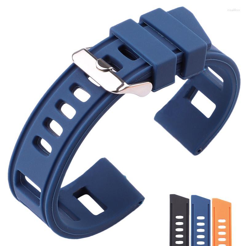 Watch Bands Rubber Band Strap 20mm 22mm Orange Blue Black Women Men Waterproof Soft Silicone Watchbands Bracelet With Polished BuckleWatch 
Watch Bands Rubber Band Strap 20mm 22mm Orange Blue Black Women Men Waterproof Soft Silicone Watchbands Bracelet With Polished BuckleWatch
