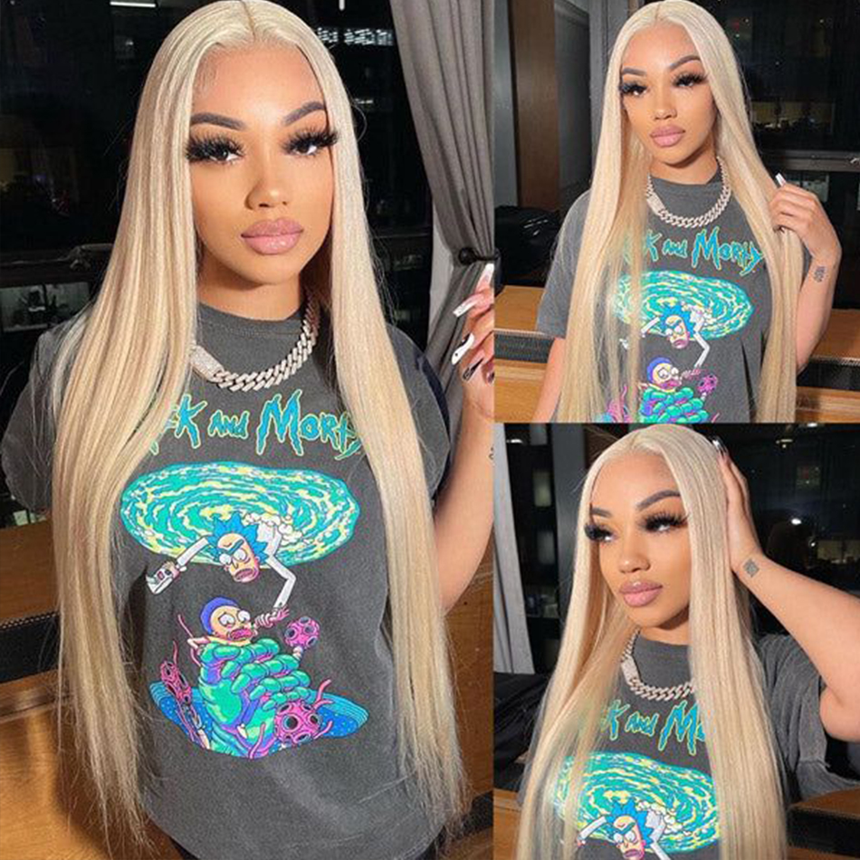 New Design 613 Honey Blonde Color Lace Front Human Hair Wigs 13x4 HD Transparent Brazilian Remy Lace Frontal Hair for Women
New Design 613 Honey Blonde Color Lace Front Human Hair Wigs 13x4 HD Transparent Brazilian Remy Lace Frontal Hair for Women