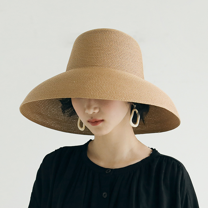 Wide Brim Hats Bucket Luna Dolphin Handmade Women Summer Sun Hat Big Eaves Beach Japanese Hepburn Style Holiday Fold Fisherman Cap Temperament Flat 23