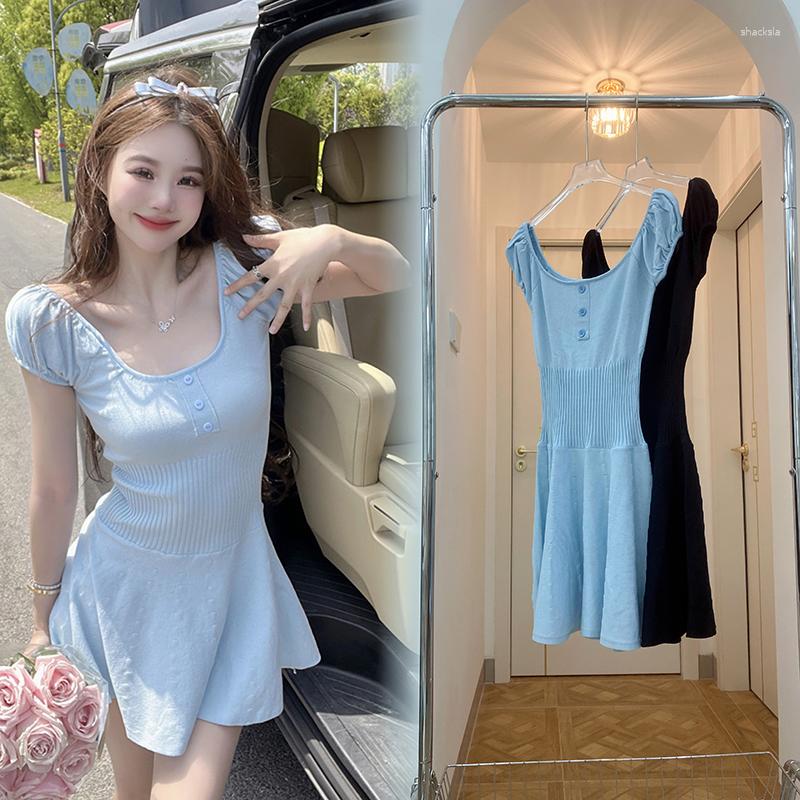 Casual Dresses Blue Knitted Women's Dress 2023 Summer Puff Sleeve Fashion O-Neck Skirt A-Line Mini, Black
Casual Dresses Blue Knitted Women's Dress 2023 Summer Puff Sleeve Fashion O-Neck Skirt A-Line Mini, Black