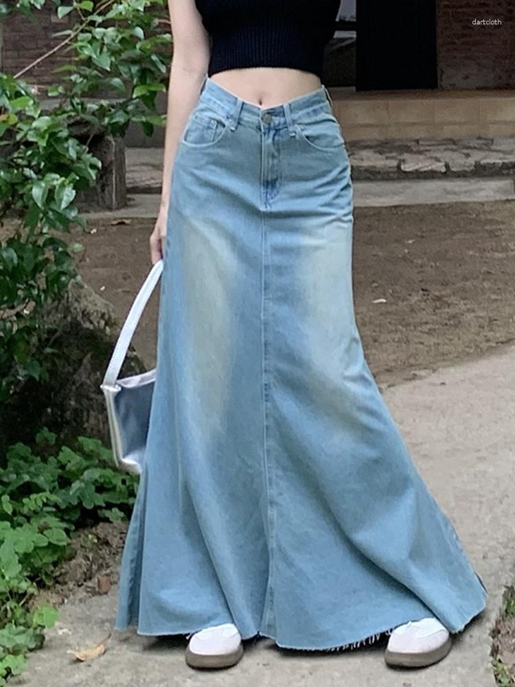 Skirts GUUZYUVIZ Vintage Denim Long Ladies Summer High Waist Wash Tassle Jeans Skirt Korean Fashion, Blue
Skirts GUUZYUVIZ Vintage Denim Long Ladies Summer High Waist Wash Tassle Jeans Skirt Korean Fashion, Blue