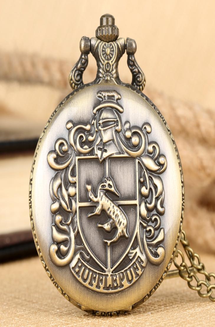 Popular Movie Extension Quartz Pocket Watches Hufflepuff Letter Engraved Theme Bronze Necklace Clock Vintage Watches Accessory9867608, Black
Popular Movie Extension Quartz Pocket Watches Hufflepuff Letter Engraved Theme Bronze Necklace Clock Vintage Watches Accessory9867608, Black