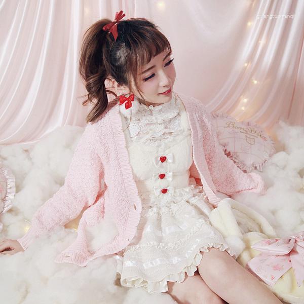 Women's Knits Princess Sweet Lolita Sweater Bobon21 Exclusive Custom Early Spring Knitting Cardigan Ultra Pink Hair Pocket Petals T1325
Women's Knits Princess Sweet Lolita Sweater Bobon21 Exclusive Custom Early Spring Knitting Cardigan Ultra Pink Hair Pocket Petals T1325