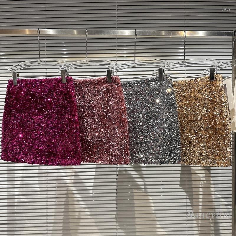 Skirts Short Sequin Skirt For Women 2023 Spring Summer Elegant Socialite Catwalk Full-Body Sequined Shiny Hip Rose Pink, Gold
Skirts Short Sequin Skirt For Women 2023 Spring Summer Elegant Socialite Catwalk Full-Body Sequined Shiny Hip Rose Pink, Gold
