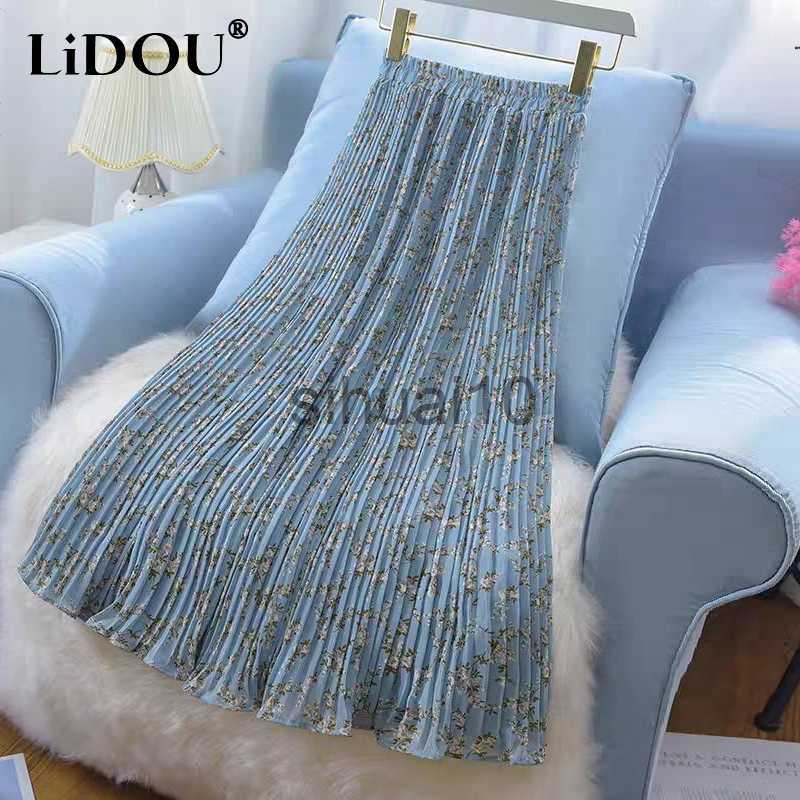 Skirts 2023 Summer High Waist Elegant Floral Print Pleated Chiffon Skirt Ladies Casual Fashion Loose All-match Skirts Women' Clothing J230621, Black
Skirts 2023 Summer High Waist Elegant Floral Print Pleated Chiffon Skirt Ladies Casual Fashion Loose All-match Skirts Women' Clothing J230621, Black