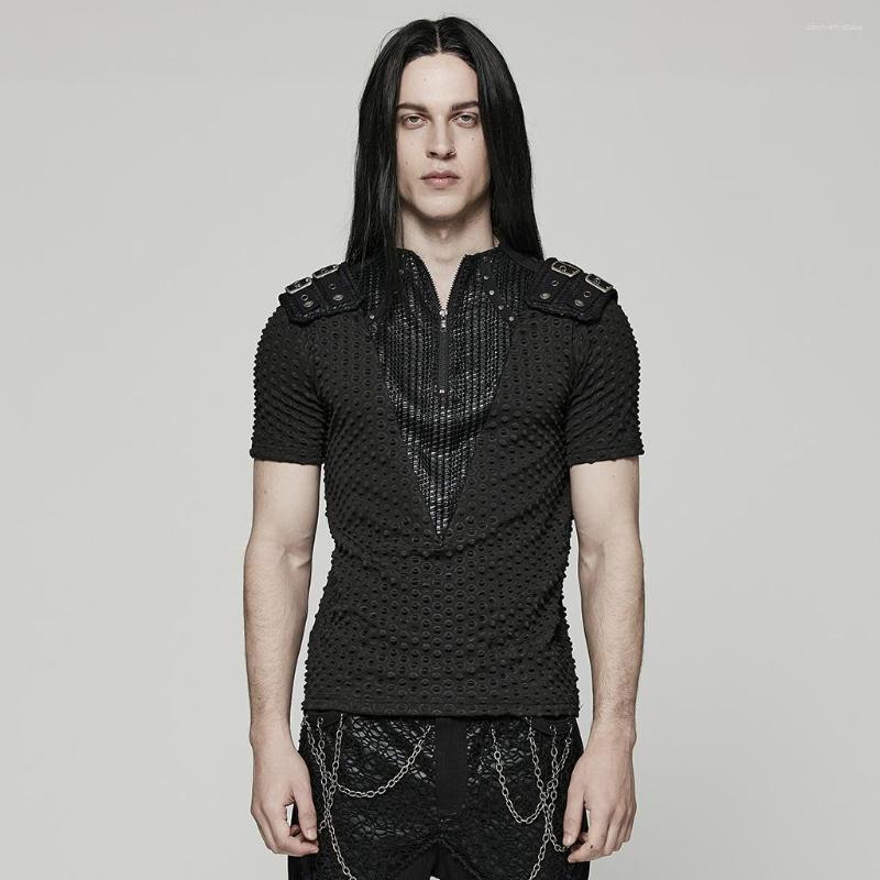Men's T Shirts PUNKRAVE Men's Punk T-shirt Tattered Knit Top Handsome Short Sleeve Cool Personality Stand-up Collar Casual Tank, Bk-wt-787tdm
Men's T Shirts PUNKRAVE Men's Punk T-shirt Tattered Knit Top Handsome Short Sleeve Cool Personality Stand-up Collar Casual Tank, Bk-wt-787tdm