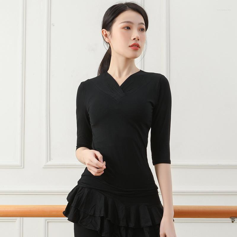 Stage Wear 2023 Women Dance Practice Clothes Loose Autumn And Winter Long Sleeve V-neck Top Modern Body Profession Training Clothing, Black long sleeve
Stage Wear 2023 Women Dance Practice Clothes Loose Autumn And Winter Long Sleeve V-neck Top Modern Body Profession Training Clothing, Black long sleeve