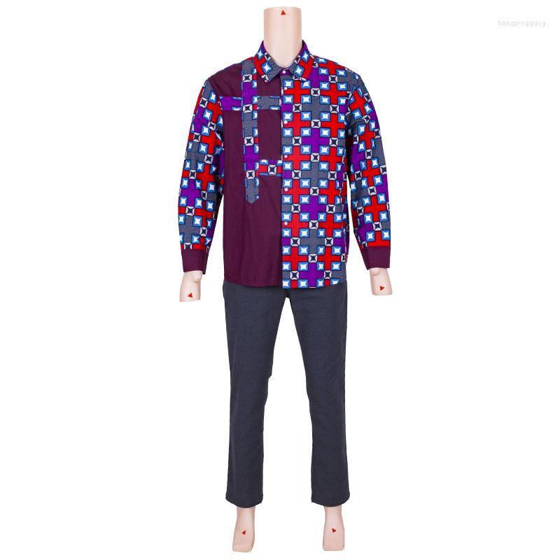 Ethnic Clothing In Stock Men Tops Patchwork African Print Shirt Long Sleeve Shirts Plus Size Clothes Chest 124CM XH016
Ethnic Clothing In Stock Men Tops Patchwork African Print Shirt Long Sleeve Shirts Plus Size Clothes Chest 124CM XH016