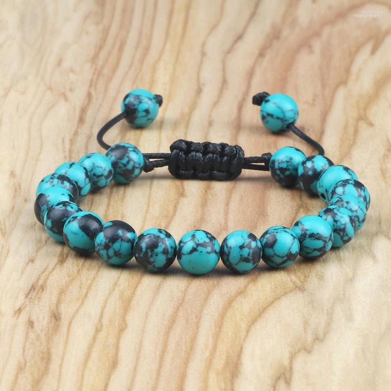 Strand 8mm Natural Blue Stone Bracelet Charms Weave Beads String Handmade Braided Yoga Homme Bangle Women Men Trendy Jewelry
Strand 8mm Natural Blue Stone Bracelet Charms Weave Beads String Handmade Braided Yoga Homme Bangle Women Men Trendy Jewelry