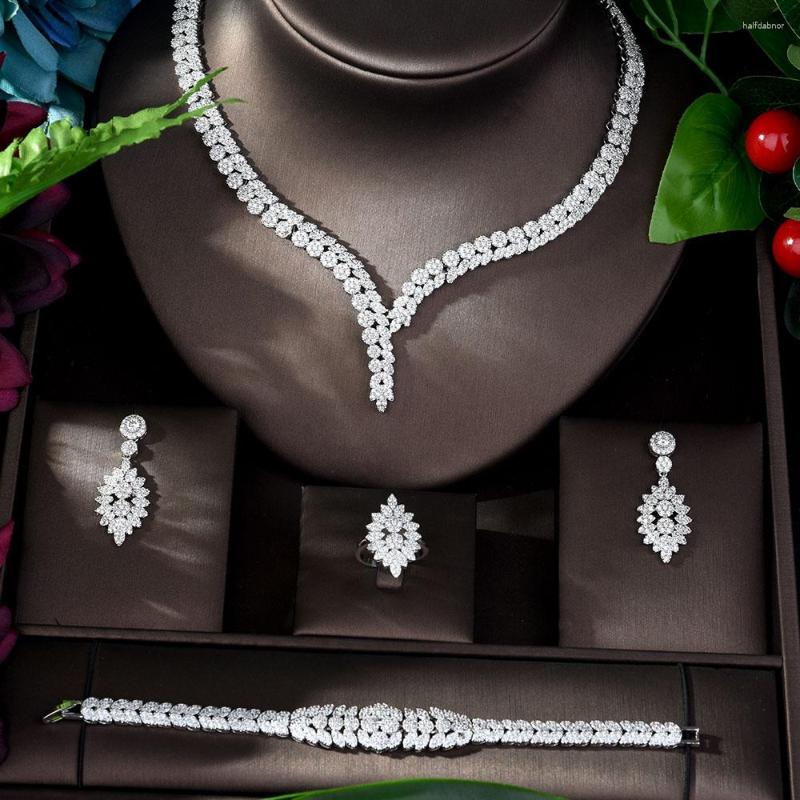 Necklace Earrings Set Fashion High Quality Flower Pendant Wedding Jewelry Zirconia Costume Dress Accessory Bridal 4pcs For Marry Bijoux, Picture shown
Necklace Earrings Set Fashion High Quality Flower Pendant Wedding Jewelry Zirconia Costume Dress Accessory Bridal 4pcs For Marry Bijoux, Picture shown