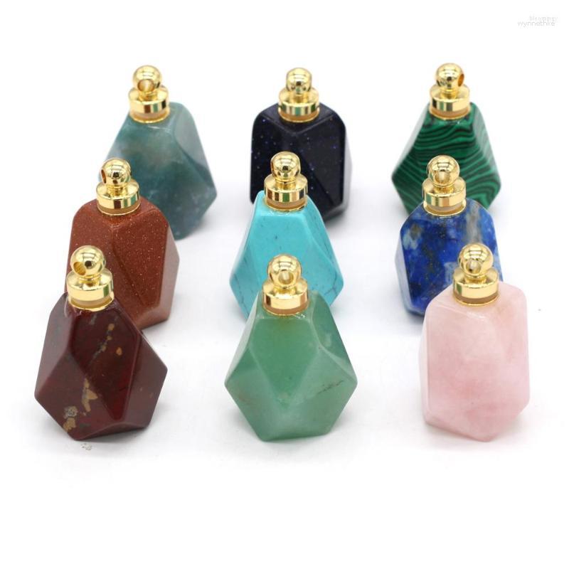 Pendant Necklaces Natural Stone Perfume Bottle Necklace Essential Oil Diffuser Rose Quartzs Tiger Eye Polygon Shape Jewelry
Pendant Necklaces Natural Stone Perfume Bottle Necklace Essential Oil Diffuser Rose Quartzs Tiger Eye Polygon Shape Jewelry