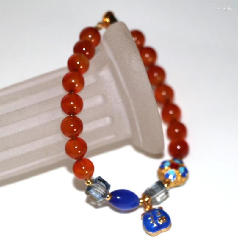 Strand 8mm Natural Red Agat Stone Onyx Round Beads Bracelets For Women Cloisonne Original Design Jewelry 7.5inch B2954
Strand 8mm Natural Red Agat Stone Onyx Round Beads Bracelets For Women Cloisonne Original Design Jewelry 7.5inch B2954