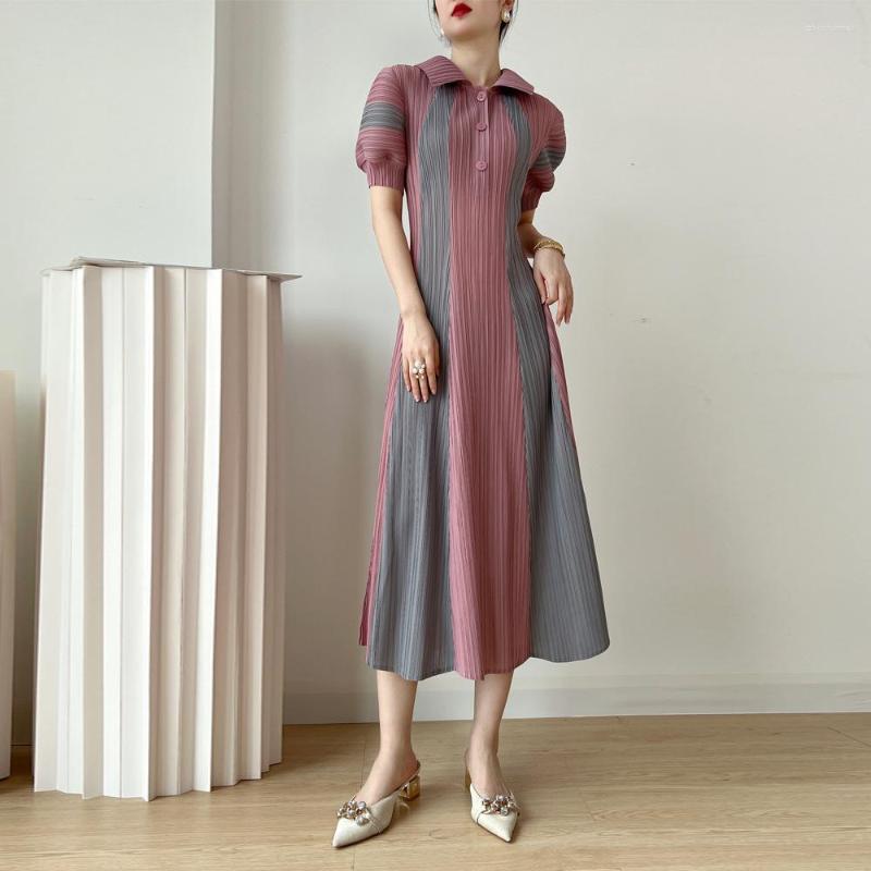 Party Dresses High-quality Miyake Pleated 2023 Summer High-end Stitching Women's Dress Fashion Design Sense Clash Color Personality, Black
Party Dresses High-quality Miyake Pleated 2023 Summer High-end Stitching Women's Dress Fashion Design Sense Clash Color Personality, Black