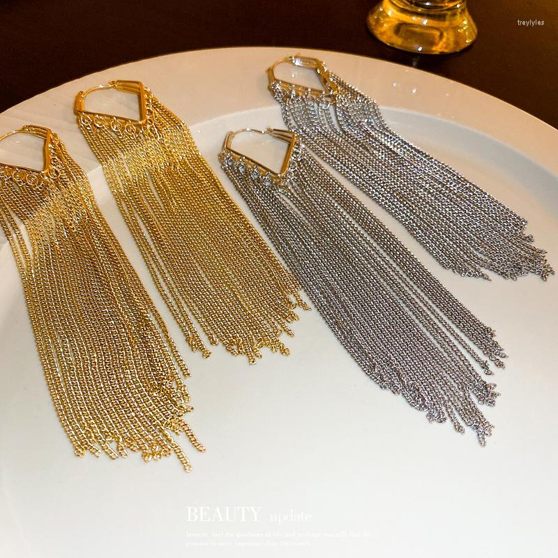 Stud Earrings Metal Style Geometric Long Tassel For Woman Exaggerated Design Fashionable Jewelry Wholesale
Stud Earrings Metal Style Geometric Long Tassel For Woman Exaggerated Design Fashionable Jewelry Wholesale