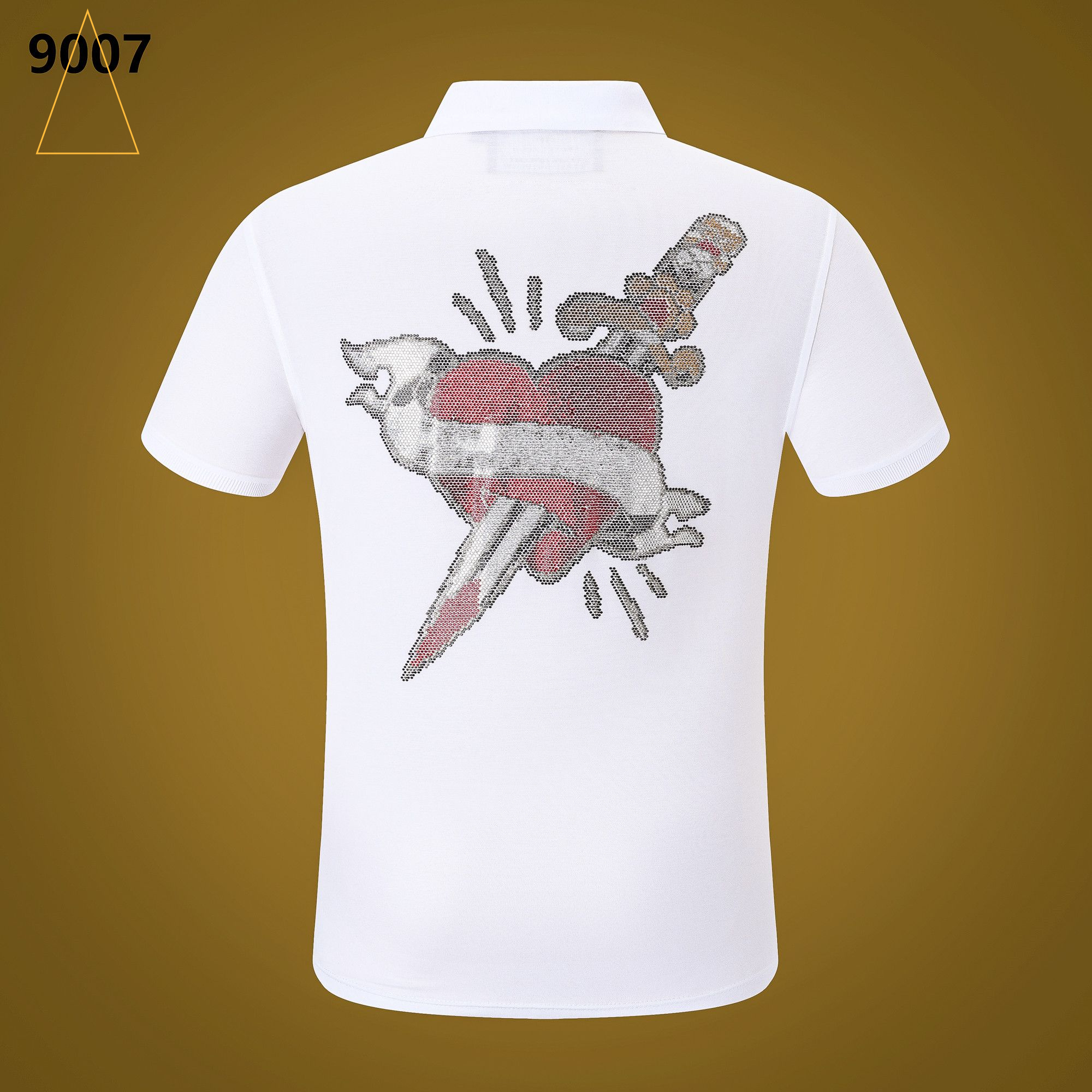 NEW PP Men's Polo Shirt Summer Skull Diamond Phillip Plain Short Sleeve Designer T Shirt Harajuku Tee Brand Skulls Print Tops Streetwear VS9007, White
NEW PP Men's Polo Shirt Summer Skull Diamond Phillip Plain Short Sleeve Designer T Shirt Harajuku Tee Brand Skulls Print Tops Streetwear VS9007, White