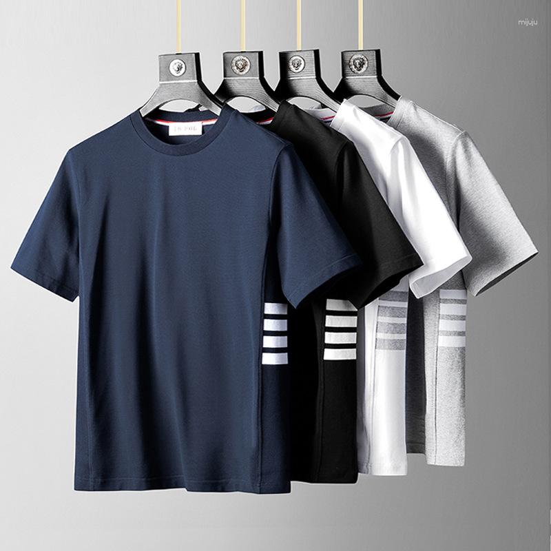 Men's T Shirts Summer Waffle Men's T-shirt Half Sleeved Four Bar Striped Pure Cotton Round Neck Short Casual Trendy Men, Blue
Men's T Shirts Summer Waffle Men's T-shirt Half Sleeved Four Bar Striped Pure Cotton Round Neck Short Casual Trendy Men, Blue