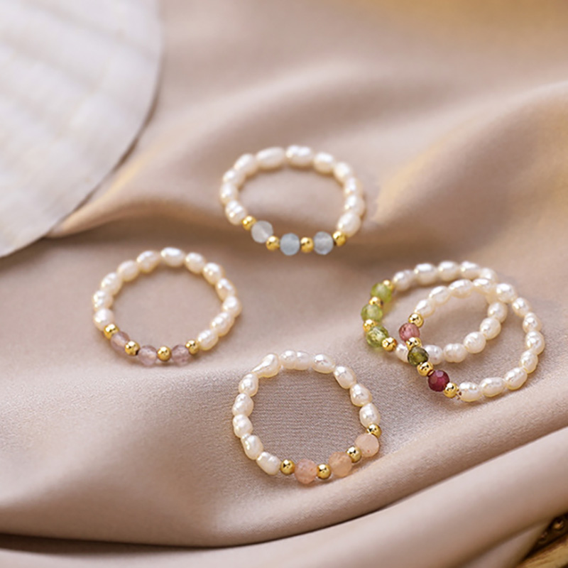 handmade crystal Natural freshwater pearl ring gold beaded elastic rings for women fashion jewelry
handmade crystal Natural freshwater pearl ring gold beaded elastic rings for women fashion jewelry