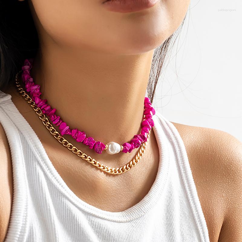 Choker Simple Pearl Chain Collar Jewelry Trend Irregular Turquoise Stack Wear Necklace Luxury Premium Women's Accessories
Choker Simple Pearl Chain Collar Jewelry Trend Irregular Turquoise Stack Wear Necklace Luxury Premium Women's Accessories