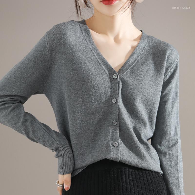 Women's Knits 2023 Autumn V-Neck Knitted Cardigan Women Loose Thin Sweater Solid Color Basic Small All-Match Jacket Gray Knitwear, Blue
Women's Knits 2023 Autumn V-Neck Knitted Cardigan Women Loose Thin Sweater Solid Color Basic Small All-Match Jacket Gray Knitwear, Blue