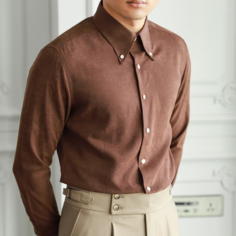 Men's Casual Shirts Men Business Solid Color Shirt Long Sleeve Slim Fit Hairstylist Office Tuxedo 2023 Spring Social Herren Hemd, Brown
Men's Casual Shirts Men Business Solid Color Shirt Long Sleeve Slim Fit Hairstylist Office Tuxedo 2023 Spring Social Herren Hemd, Brown