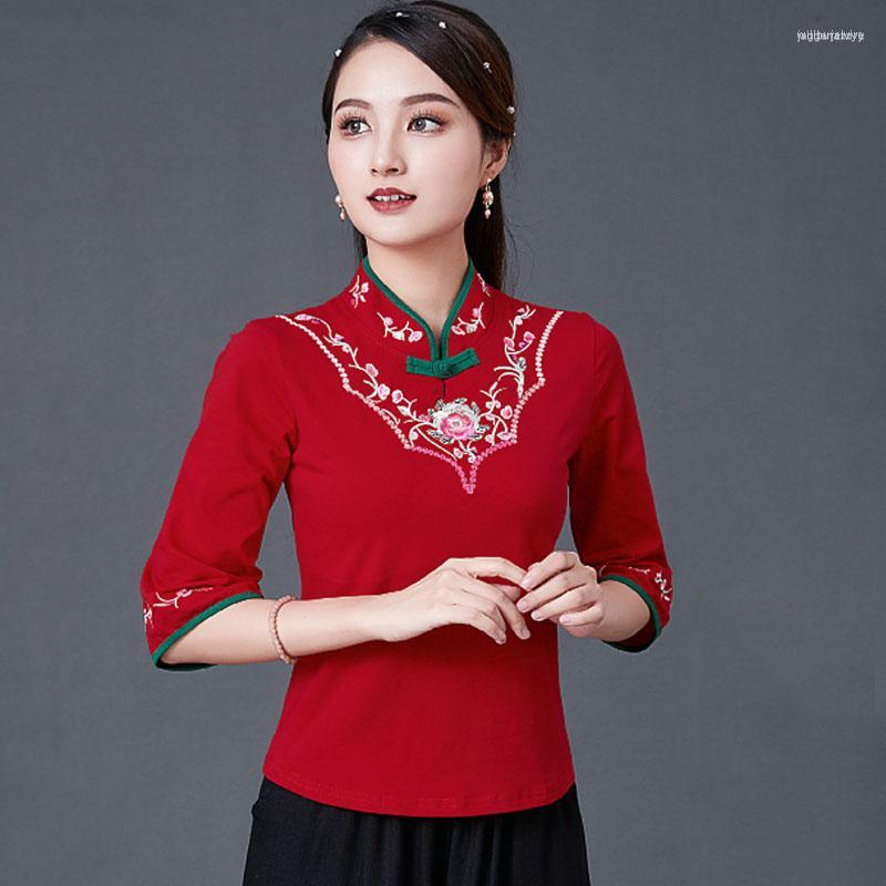 Ethnic Clothing Cheongsam Women's Plus Size Tops 2023 Cotton Blend Embroidery Splicing Half Sleeve Tradition Chinese Style Dance Shirts
Ethnic Clothing Cheongsam Women's Plus Size Tops 2023 Cotton Blend Embroidery Splicing Half Sleeve Tradition Chinese Style Dance Shirts
