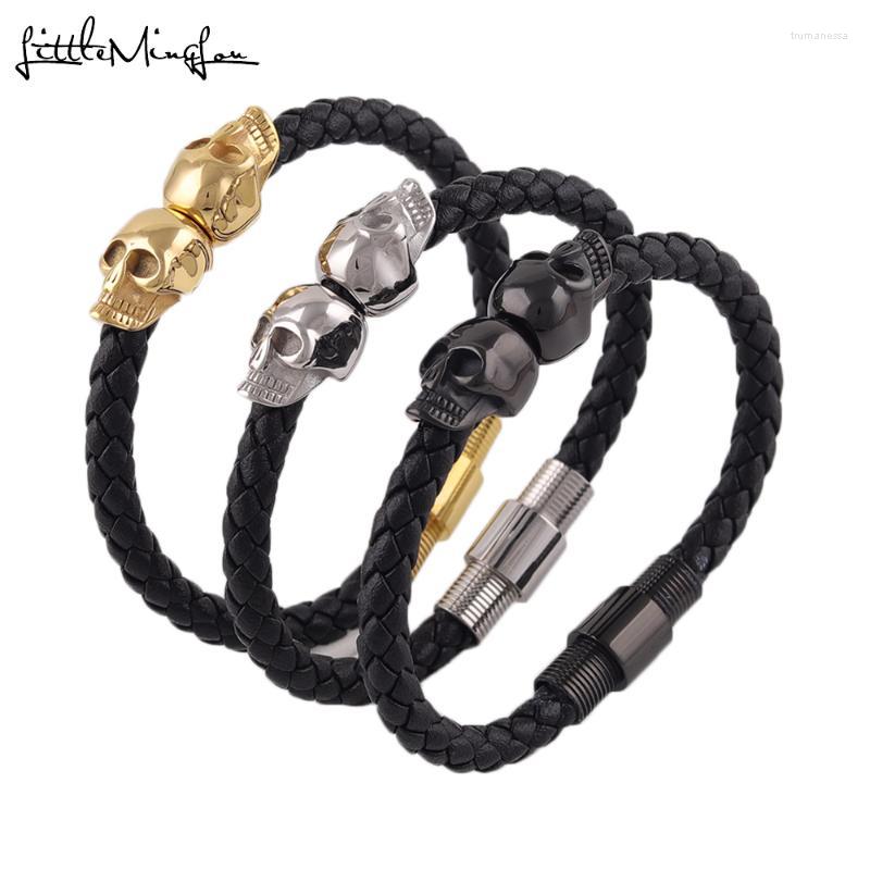 Bangle Man Genuine Leather Braid Handmade Skeleton Skull Charm Bracelet Stainless Steel Bracelets Bangles For Men Jewelry Raym22
Bangle Man Genuine Leather Braid Handmade Skeleton Skull Charm Bracelet Stainless Steel Bracelets Bangles For Men Jewelry Raym22