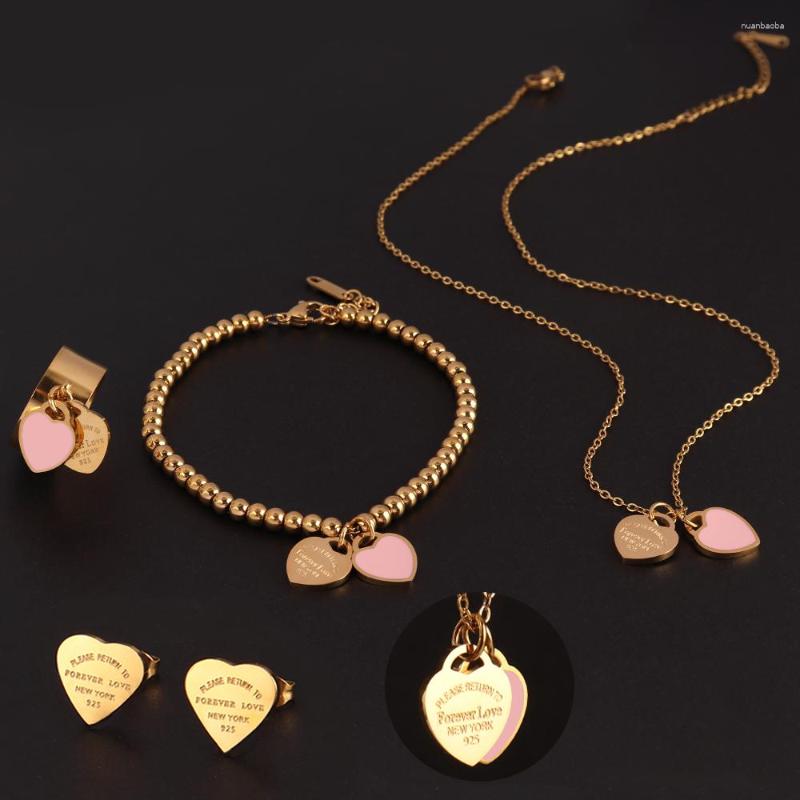 Chains 18k PVD Stainless Steel Necklaces For Women Forever Love Heart Pendant Necklace Letter Chain Design Fashion Jewelry
Chains 18k PVD Stainless Steel Necklaces For Women Forever Love Heart Pendant Necklace Letter Chain Design Fashion Jewelry