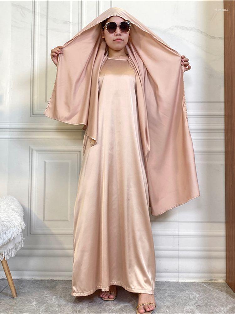 

Ethnic Clothing Abayas For Prayer Clothes Women Ramadan Satin Abaya Dubai Turkey Islam Arabic Muslim Hijab Dress Robe Femme Musulmane Caftan