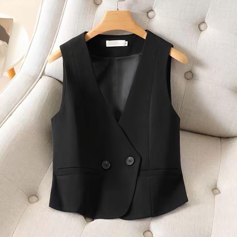 Women's Vests 2023 Summer Women's Suit Vest Jacket Sleeveless Casual Elegant Coats Female Short Ladies Business Waistcoat, Black
Women's Vests 2023 Summer Women's Suit Vest Jacket Sleeveless Casual Elegant Coats Female Short Ladies Business Waistcoat, Black