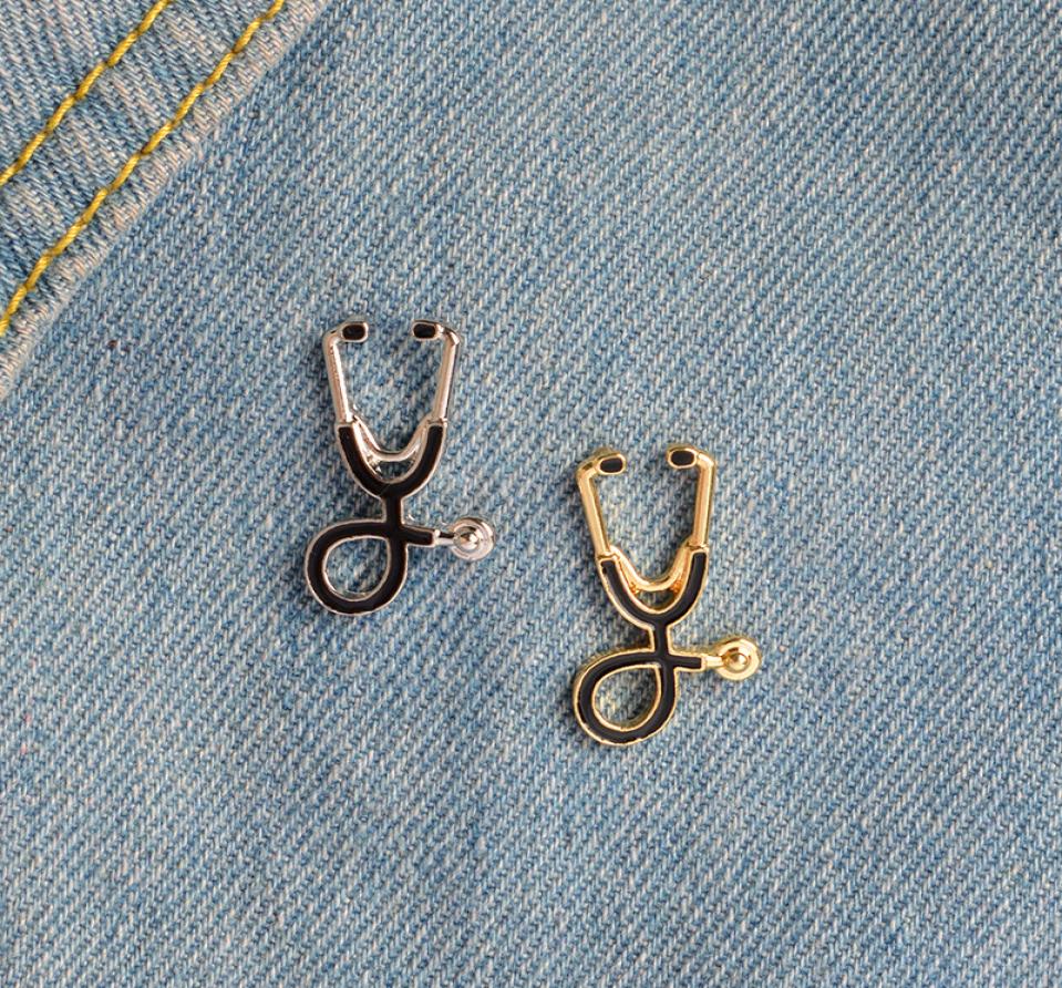 Stethoscope cartoon gold silver doctor enamel equipment cute creative brooch lapels jeans suit ornament badge pins4547457
Stethoscope cartoon gold silver doctor enamel equipment cute creative brooch lapels jeans suit ornament badge pins4547457