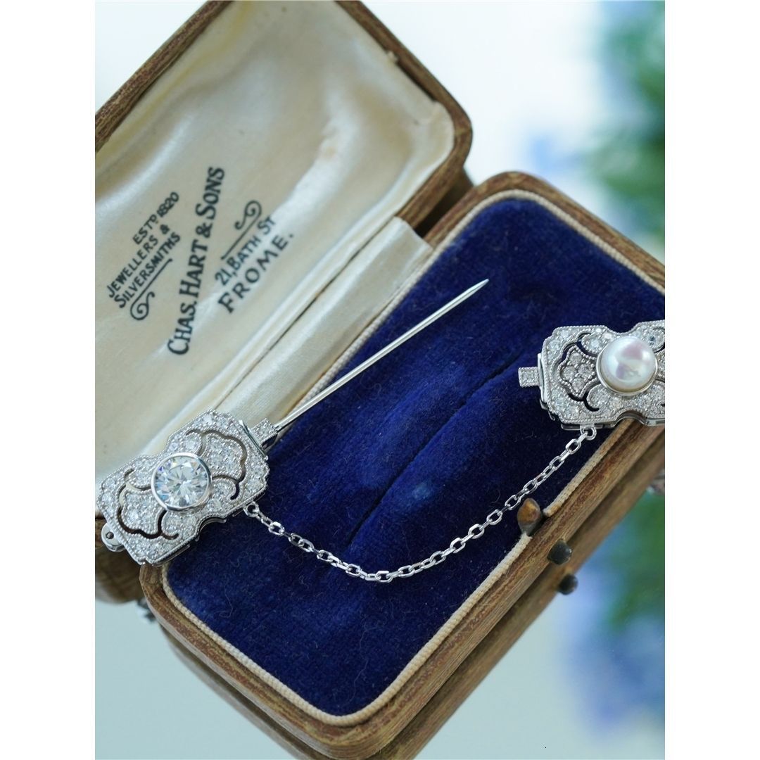 Pins Brooches Fashion Retro Pearl Neck Pin Brooch 230621