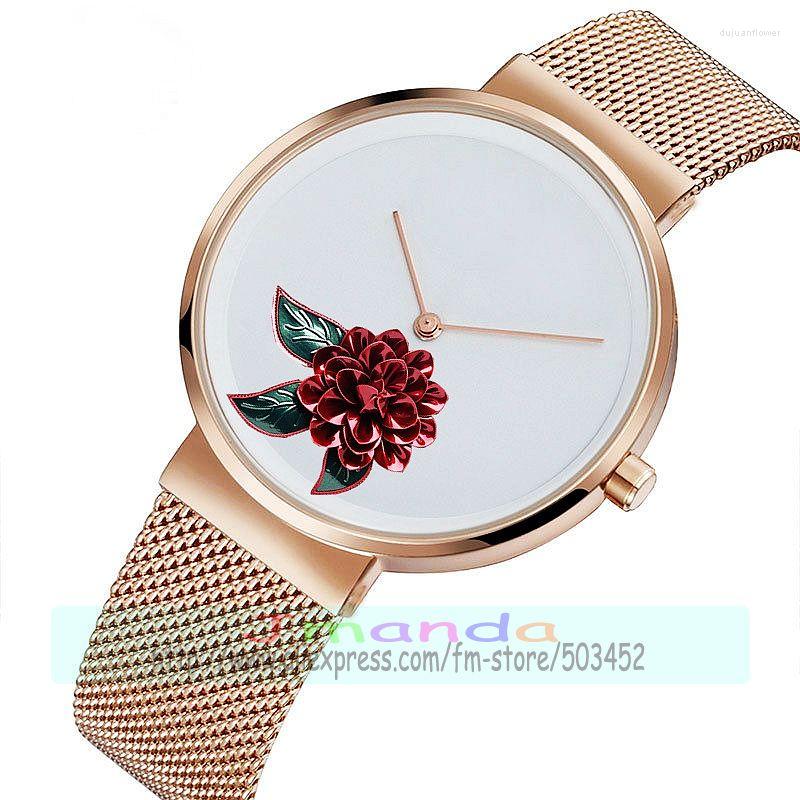 Wristwatches 50pcs/lot No Logo Camellia Mesh Watch Simple Dial Two Hands Lady Wrist Selling Rose Gold Silver Clock For Women, Silver white yellow
Wristwatches 50pcs/lot No Logo Camellia Mesh Watch Simple Dial Two Hands Lady Wrist Selling Rose Gold Silver Clock For Women, Silver white yellow