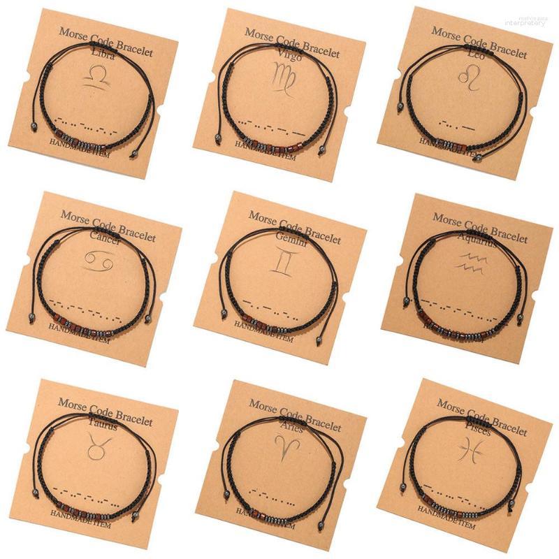 Link Bracelets Morse Code Constellation For Women Men Wood Beads Braided Adjustable Jewelry Birthday Gift
Link Bracelets Morse Code Constellation For Women Men Wood Beads Braided Adjustable Jewelry Birthday Gift