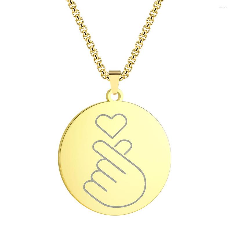 Pendant Necklaces Korean Finger Heart Necklace KPOP Charm Gift For Men And Women Party Jewelry Accessories
Pendant Necklaces Korean Finger Heart Necklace KPOP Charm Gift For Men And Women Party Jewelry Accessories