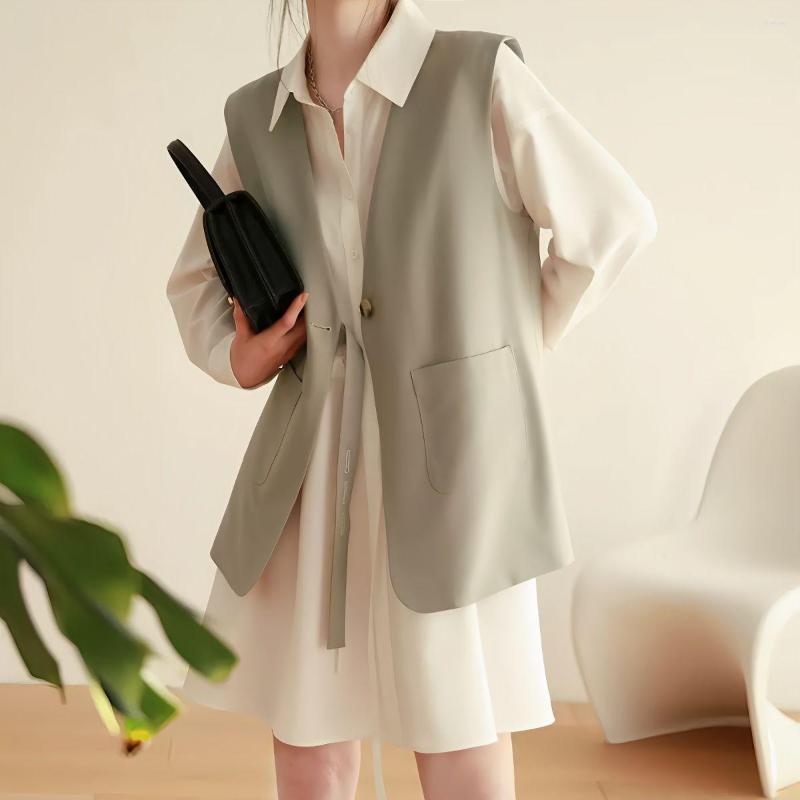 Women' Vests 2023 Women' Spring Autumn Solid Color Suit Vest Female Loose Blazer Jackets Ladies Casual Sleeveless Coats G77, Khaki
Women' Vests 2023 Women' Spring Autumn Solid Color Suit Vest Female Loose Blazer Jackets Ladies Casual Sleeveless Coats G77, Khaki