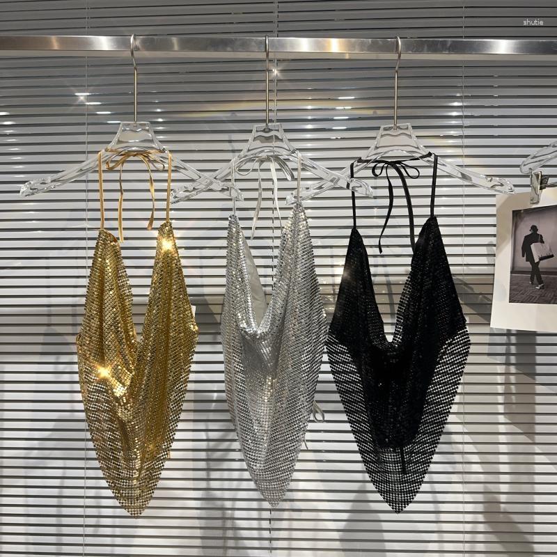 Women's Tanks PREPOMP 2023 Winter Sleeveless Metal Sequins Halter Camis Women GH169, Black
Women's Tanks PREPOMP 2023 Winter Sleeveless Metal Sequins Halter Camis Women GH169, Black