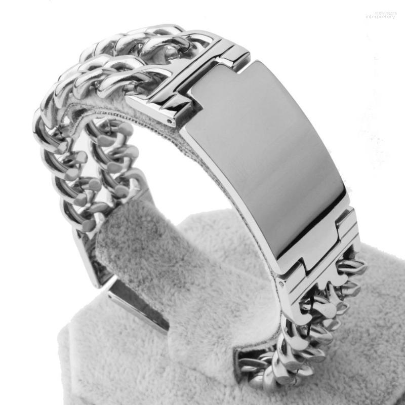 Link Bracelets 20mm Titanium Stainless Steel Silver Color 2 Row Smooth ID Cuban Chain Vintage Men's Boy's Daily
Link Bracelets 20mm Titanium Stainless Steel Silver Color 2 Row Smooth ID Cuban Chain Vintage Men's Boy's Daily