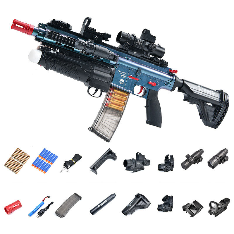 M4A1 Electric Toy Guns Nylon Soft Bullet Shell Ejected M416 Rifle Chameleon Sniper Model Airsoft Gun Toy For Adults Boys Children