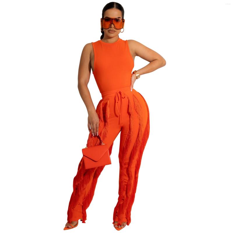 Women's Two Piece Pants Jogging Set Woman Summer Sexy Tassel Lace Trousers Sleeveless Solid Casual Sets Womens Outifits, Orange
Women's Two Piece Pants Jogging Set Woman Summer Sexy Tassel Lace Trousers Sleeveless Solid Casual Sets Womens Outifits, Orange