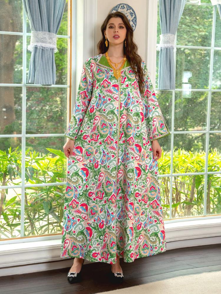 Ethnic Clothing Eid Party Muslim Dress Women Abaya Lapel Ramadan Mubarak Diamond Dubai Turkey Islam Robe Caftan Morocco Floral Maxi Vestido
Ethnic Clothing Eid Party Muslim Dress Women Abaya Lapel Ramadan Mubarak Diamond Dubai Turkey Islam Robe Caftan Morocco Floral Maxi Vestido