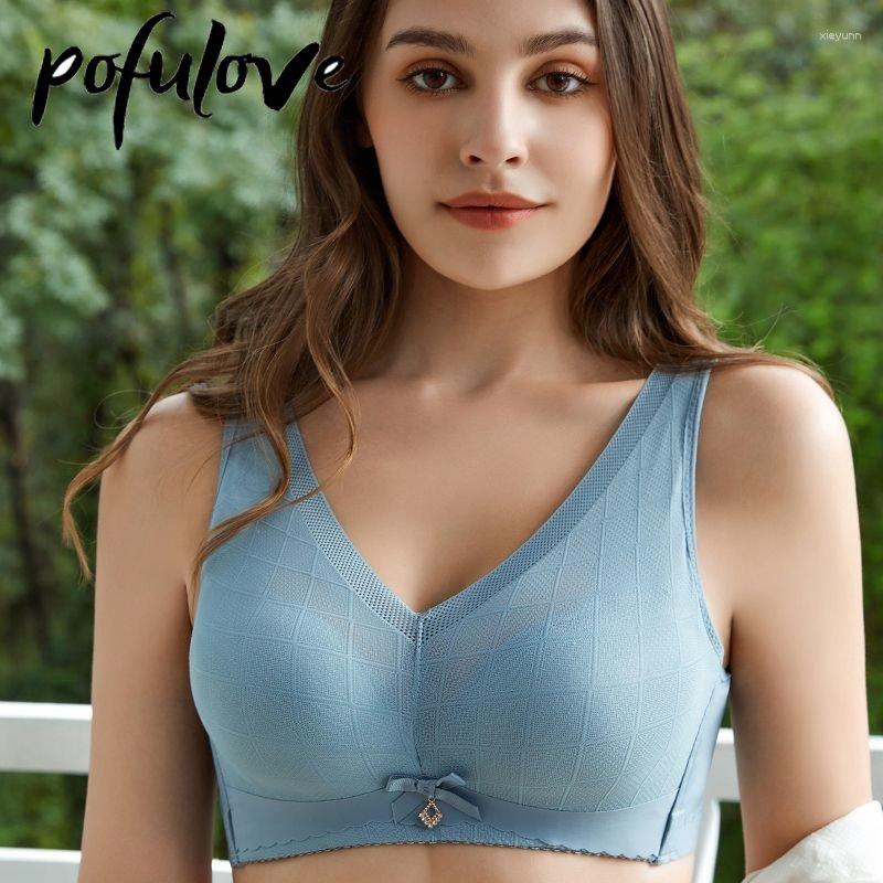 Bras POFULOVE Underwear For Women Without Steel Ring Gathered Bra Comfort And Breathability In Summer Drop, Green
Bras POFULOVE Underwear For Women Without Steel Ring Gathered Bra Comfort And Breathability In Summer Drop, Green